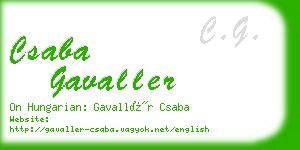 csaba gavaller business card
